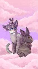. • Candy clouds in the sky • . Illustration for a commission