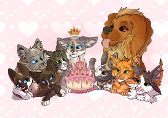 . • Luna's Birthday • . Illustration for a commission